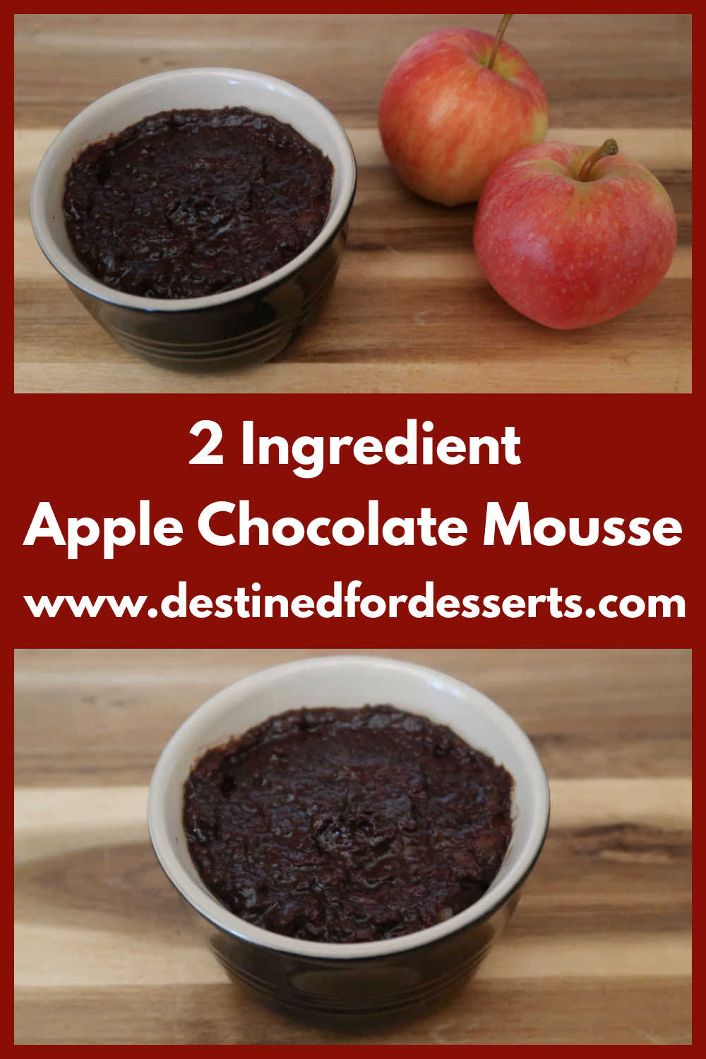 2 Ingredient Apple Chocolate Mousse Recipe - How to make the quick easy and indulgent viral chocolate mousse with apples dessert