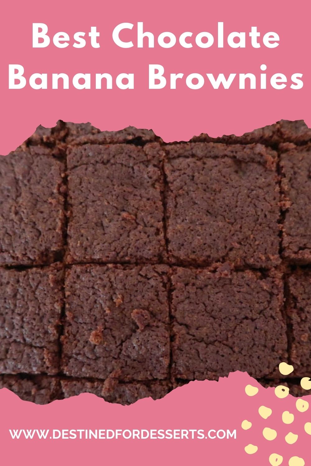 Chocolate Banana Brownies Recipe - How to make the best easy, healthy homemade fudgy brownie dessert with bananas