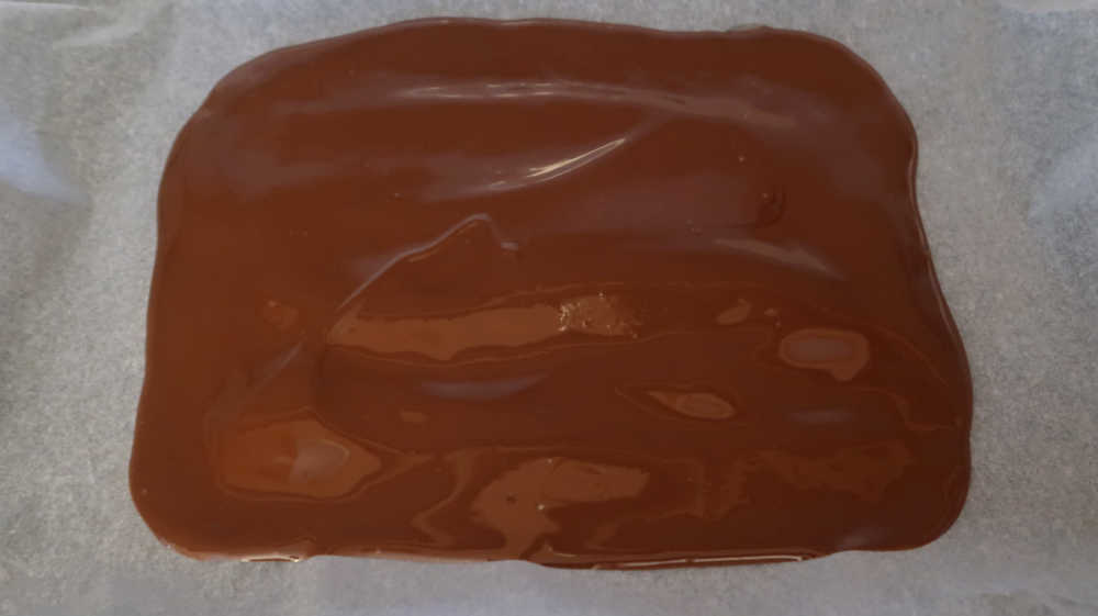 Melted chocolate rectangle