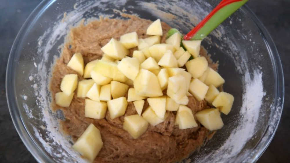 Mixing all of the basic ingredients together in a large bowl