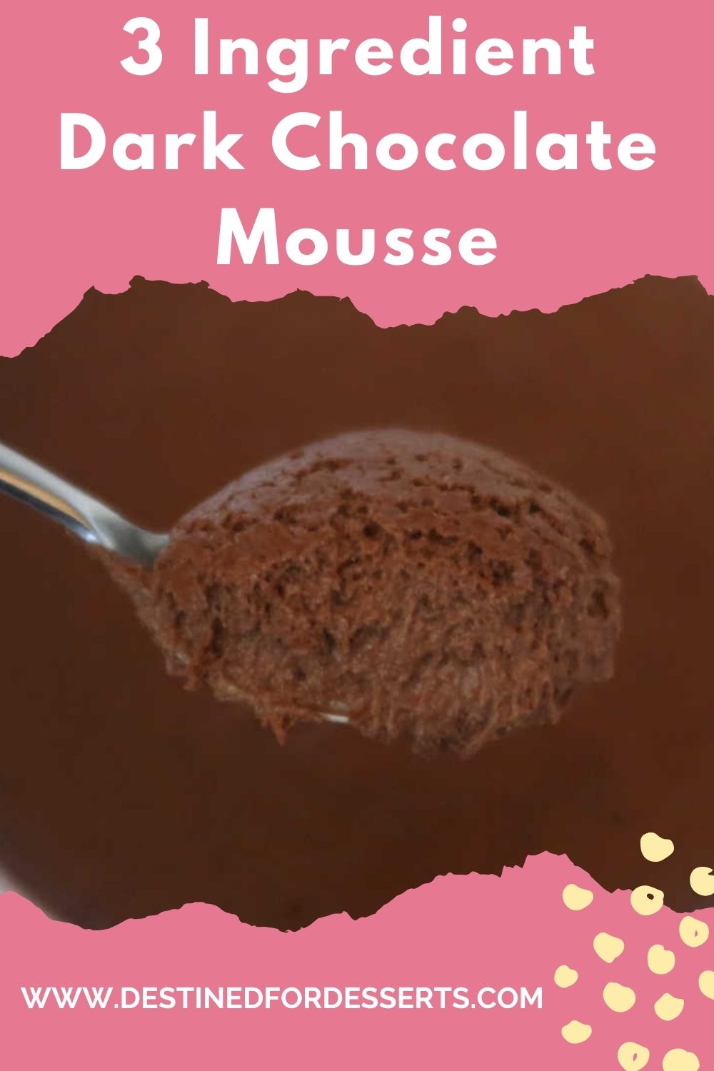 Dark Chocolate Mousse Recipe - how to make the best quick and easy simple no bake dessert - with video.